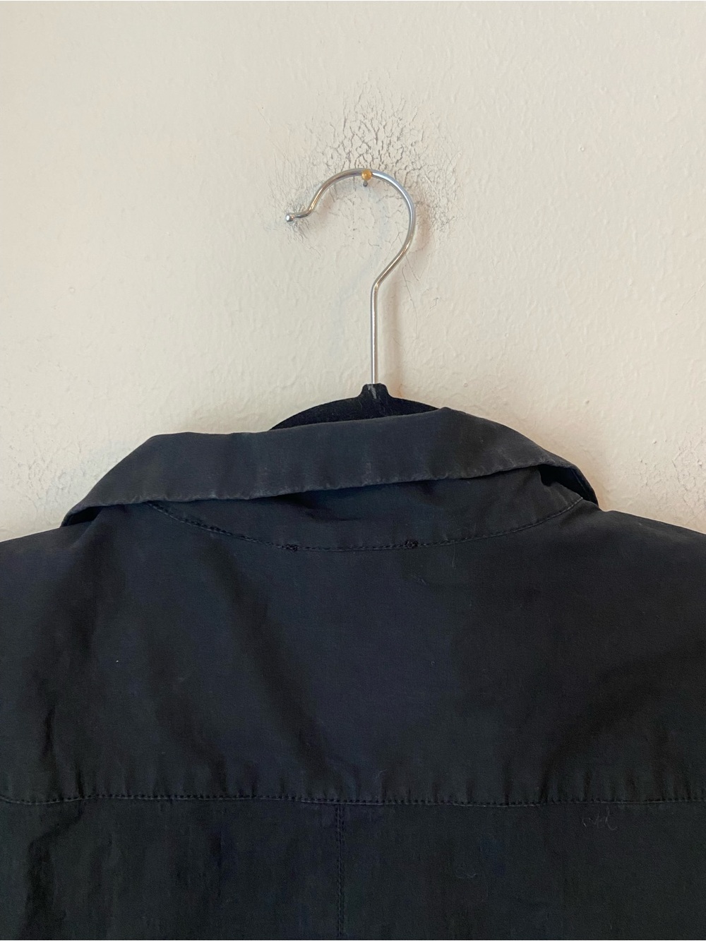 Tuckernuck Margot Stand Collar Blouse Black Size L Cotton Poplin - Picture 7 of 7